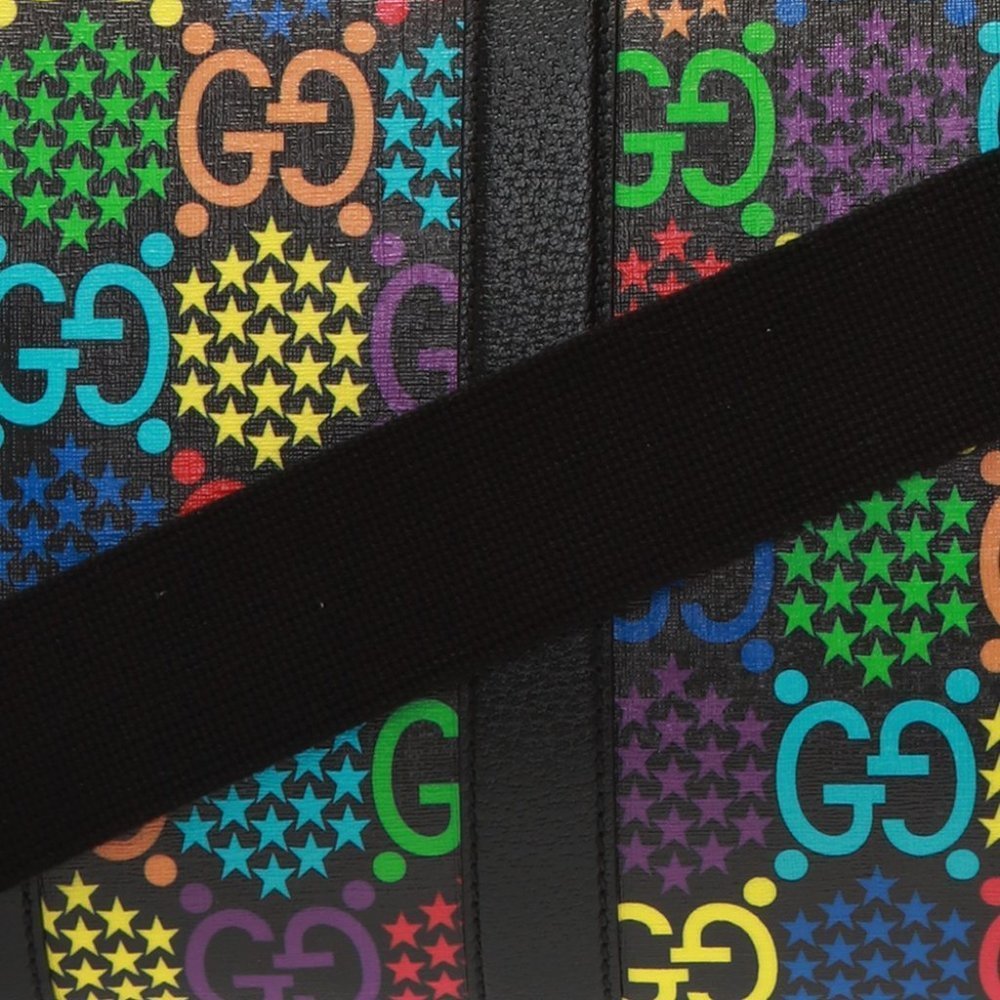 ❌❌ Gucci Psychedelic holdall duffle black rainbow multicolor weekend travel bag - Picture 8 of 8
